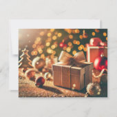 Weihnachtsgeschenk mit Geschenken Feiertagskarte (Vorderseite)