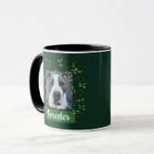 Weihnachtsgeschenk mit Haustierfoto Tasse (Vorderseite Links)