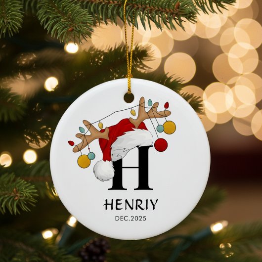 Weihnachtsgeschenk mit individuellem Namen Keramik Ornament