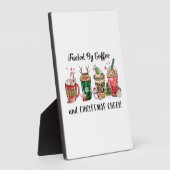 Weihnachtsgeschenk mit Kaffee und Weihnachtsjubeln Fotoplatte (Seite)