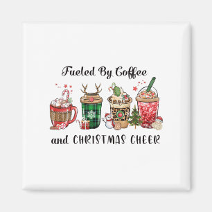 Weihnachtsgeschenk mit Kaffee und Weihnachtsjubeln Magnet