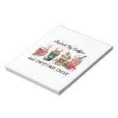 Weihnachtsgeschenk mit Kaffee und Weihnachtsjubeln Notizblock (Rotiert)