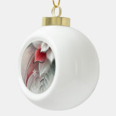 Weihnachtsgeschenk mit moderner Blumenkunst Keramik Kugel-Ornament (Rechts)