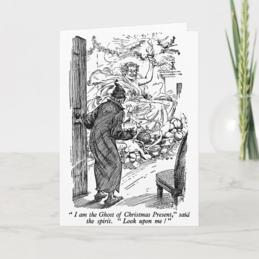 Weihnachtsgeschenk (mit Text) Feiertagskarte (Vorderseite)