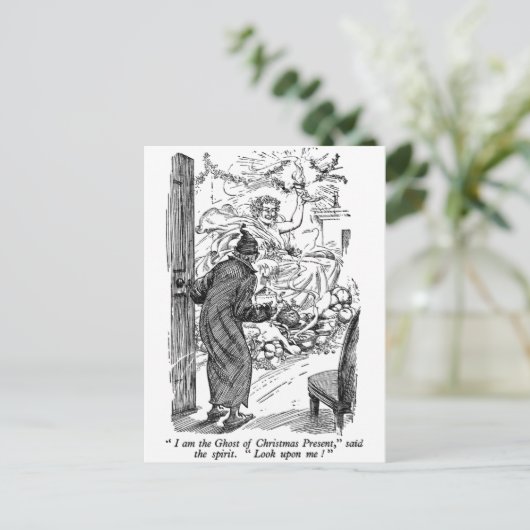 Weihnachtsgeschenk (mit Text) Feiertagspostkarte (Stehend Vorderseite)