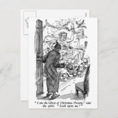 Weihnachtsgeschenk (mit Text) Feiertagspostkarte (Vorne/Hinten)