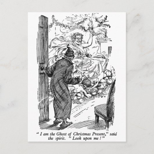 Weihnachtsgeschenk (mit Text) Feiertagspostkarte (Vorderseite)