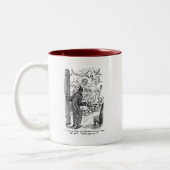 Weihnachtsgeschenk (mit Text) Zweifarbige Tasse (Links)