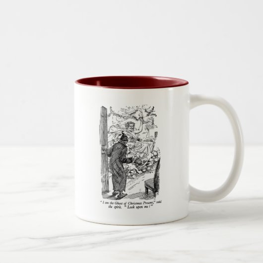 Weihnachtsgeschenk (mit Text) Zweifarbige Tasse (Rechts)