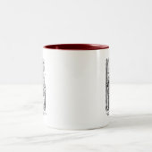 Weihnachtsgeschenk (mit Text) Zweifarbige Tasse (Mittel)