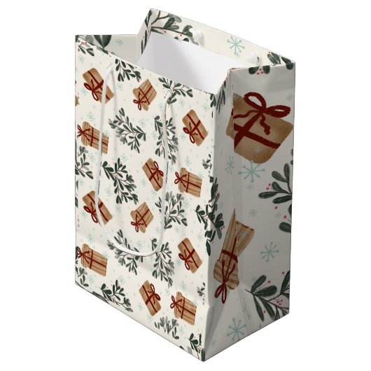 Weihnachtsgeschenk Mittlere Geschenktüte (Vorderseite Schrägansicht)