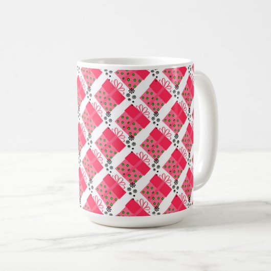 Weihnachtsgeschenk Muster Kaffeetasse (VorderseiteRechts)
