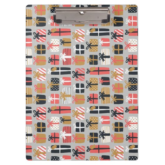 Weihnachtsgeschenk Muster Klemmbrett (Vorderseite)