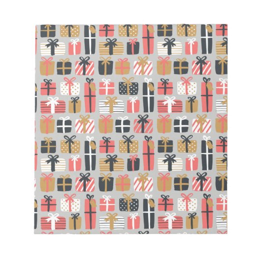 Weihnachtsgeschenk Muster Notizblock (Vorderseite)