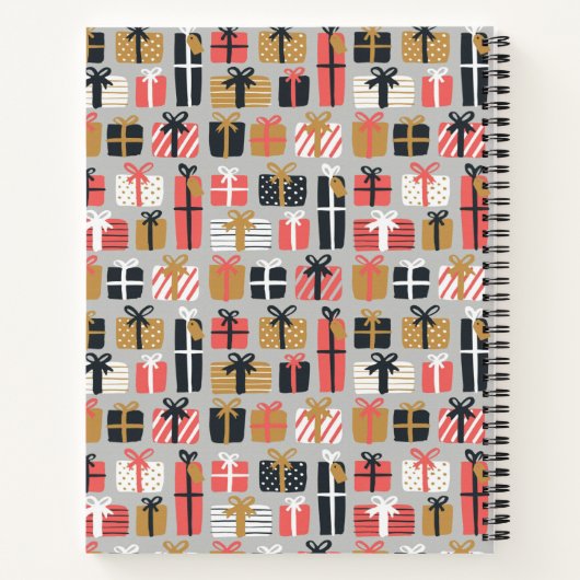 Weihnachtsgeschenk Muster Notizblock (Rückseite)