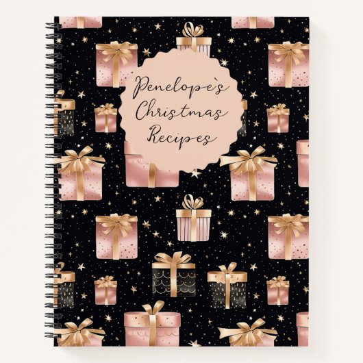Weihnachtsgeschenk Muster Rezept Notizblock (Vorderseite)