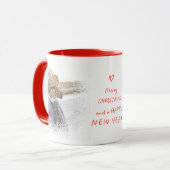 Weihnachtsgeschenk Neues Jahr Foto Schneekunde Tasse (Vorderseite Links)
