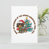 Weihnachtsgeschenk nicht bellen einladung (Stehend Vorderseite)