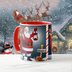 Weihnachtsgeschenk Niedliche Santa Tasse Name Datu
