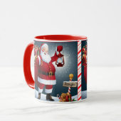 Weihnachtsgeschenk Niedliche Santa Tasse Name Datu (Vorderseite Links)