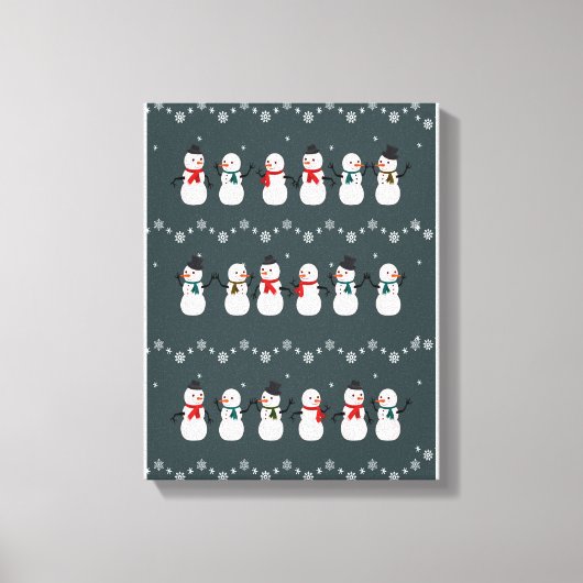 Weihnachtsgeschenk | Niedlicher Schneemann durch d Leinwanddruck (Vorderseite)
