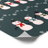 Weihnachtsgeschenk | Niedlicher Schneemann durch d Poster (Ecke)