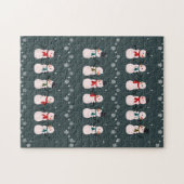 Weihnachtsgeschenk | Niedlicher Schneemann durch d Puzzle (Horizontal)