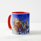 Weihnachtsgeschenk Niedlicher Weihnachtsmann Tasse (Vorderseite Links)