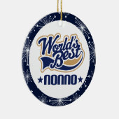 Weihnachtsgeschenk Nonno Großvater-(Welten am Keramikornament (Rechts)