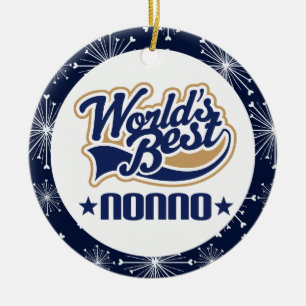 Weihnachtsgeschenk Nonno Großvater-(Welten am Keramikornament