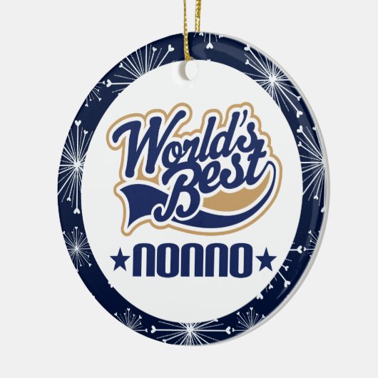 Weihnachtsgeschenk Nonno Großvater-(Welten am Keramikornament (Links)