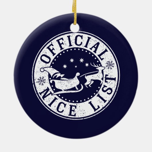 Weihnachtsgeschenk - offizielle Weihnachtskarte Keramik Ornament (Hinten)