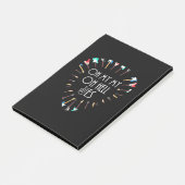 Weihnachtsgeschenk | Oh meine Gitarre Oh Hell Yes Post-it Klebezettel (angewinkelt)