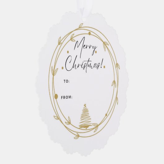 Weihnachtsgeschenk Ornament Karte (Rechts)