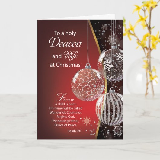 Weihnachtsgeschenk-Ornamente der Ehefrau Karte (Gelbe Blume)