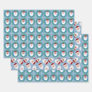 Weihnachtsgeschenk Packung 3 Packung Geschenkpapier Set