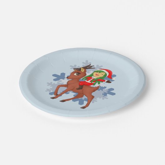 Weihnachtsgeschenk Pappteller (Schrägansicht)