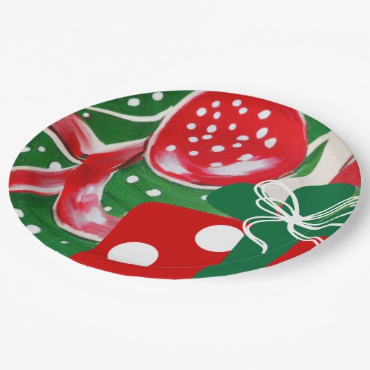 Weihnachtsgeschenk Pappteller (Schrägansicht)