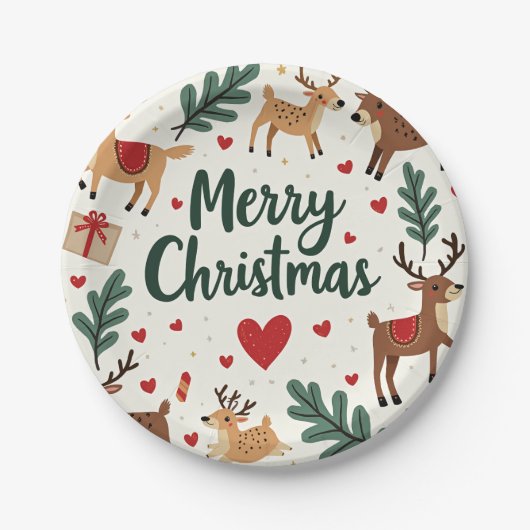 Weihnachtsgeschenk Pappteller (Vorderseite)