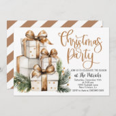 Weihnachtsgeschenk-Party Einladung (Vorne/Hinten)