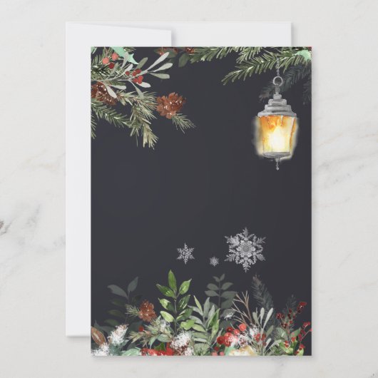 Weihnachtsgeschenk-Party Einladung (Rückseite)