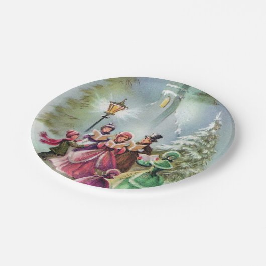 Weihnachtsgeschenk-Party Pappteller (Schrägansicht)