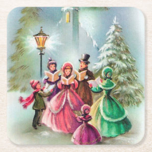 Weihnachtsgeschenk-Party Rechteckiger Pappuntersetzer