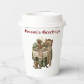 Weihnachtsgeschenk Party Tableware Collection Pappbecher (Rückseite)