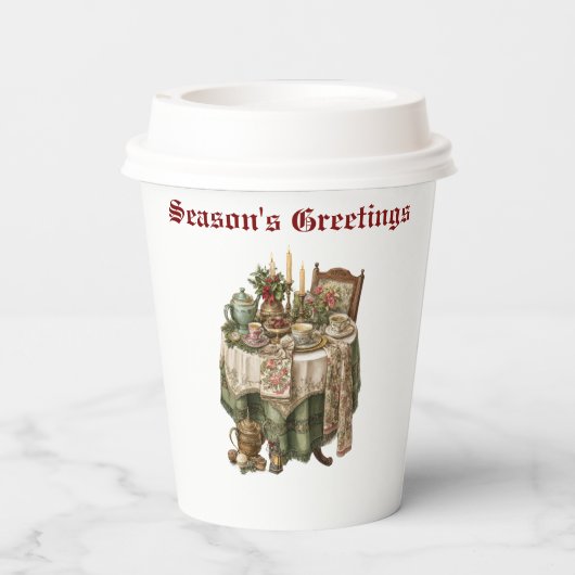 Weihnachtsgeschenk Party Tableware Collection Pappbecher (Rückseite)