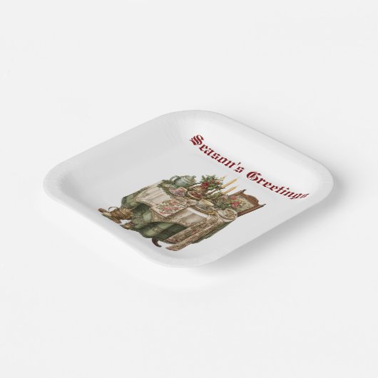 Weihnachtsgeschenk Party Tableware Collection Pappteller (Gewinkelt)