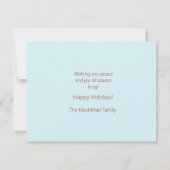 Weihnachtsgeschenk Pastell Blau und Rosa Band (Rückseite)