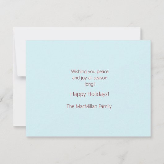 Weihnachtsgeschenk Pastell Blau und Rosa Band (Rückseite)