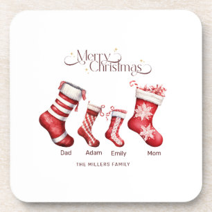 Weihnachtsgeschenk Personalisiert Frohe Weihnachte Getränkeuntersetzer