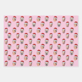 Weihnachtsgeschenk Personalisierte Weihnachtsmannm Geschenkpapier Set (Vorderseite)